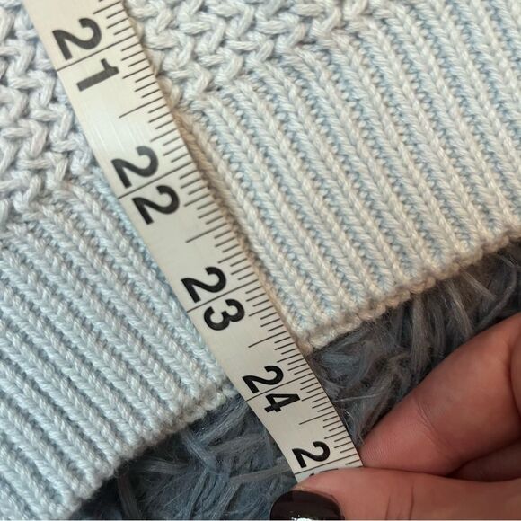 The Burgess Frost Blue The Willow Cotton Cashmere Turtleneck Sweater Size M NWT - Picture 4 of 6